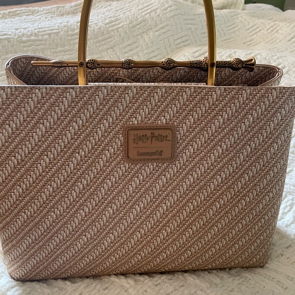 Warner Bros. Handbags - Loungefly Harry Potter Deathly Hallows Elder Wand Raffia Texture
